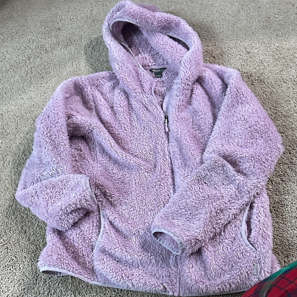 Eddie Bauer Purple Fleece Puffer Jacket